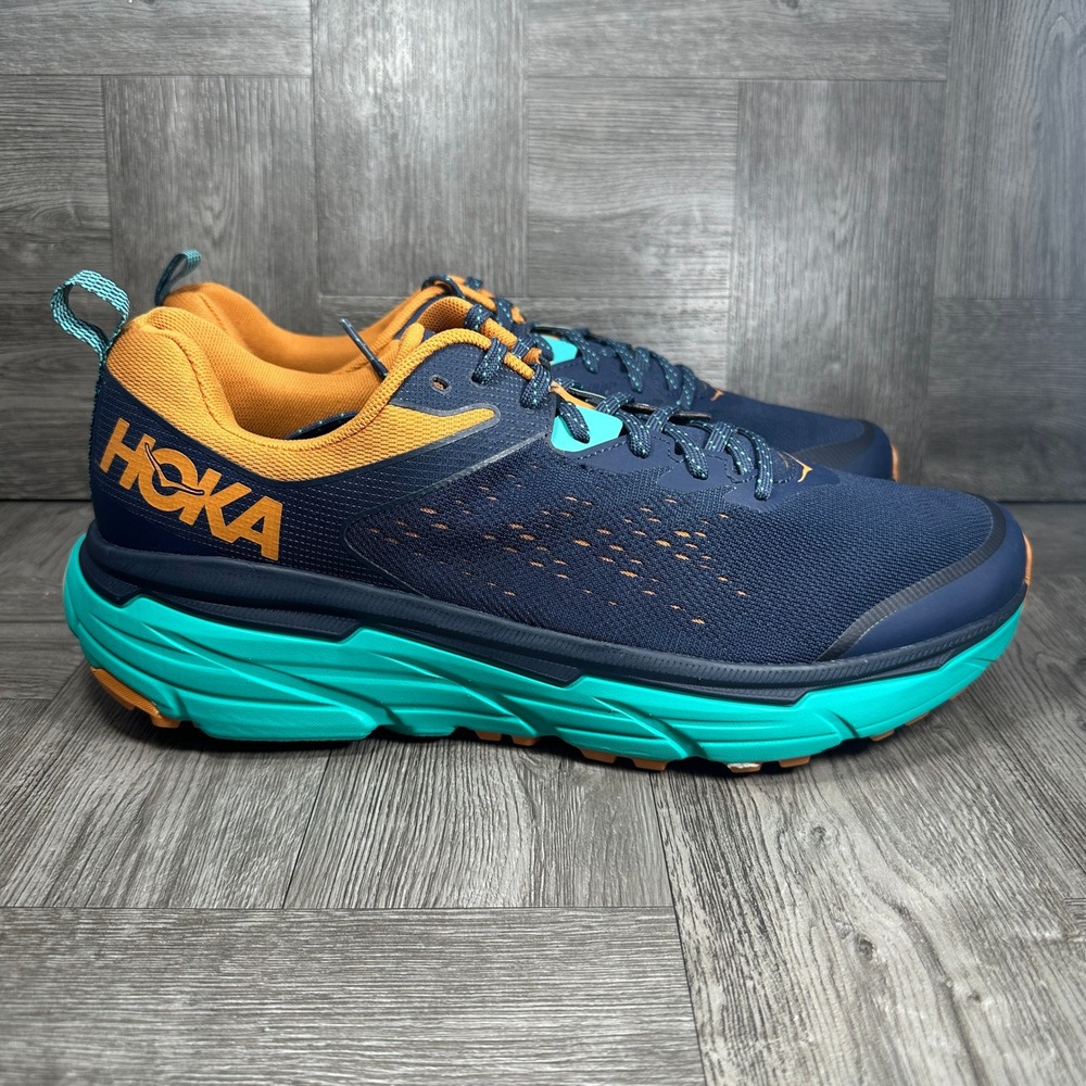 Hoka Challenger ATR 6 Men 12.5 Navy Orange Trail Running Shoes NEW 1106510 OSAT
